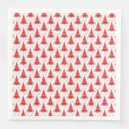 Weihnachtsbaum Red Pattern Design Serviette (Vorderseite)
