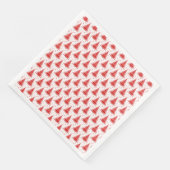 Weihnachtsbaum Red Pattern Design Serviette (Ecke)