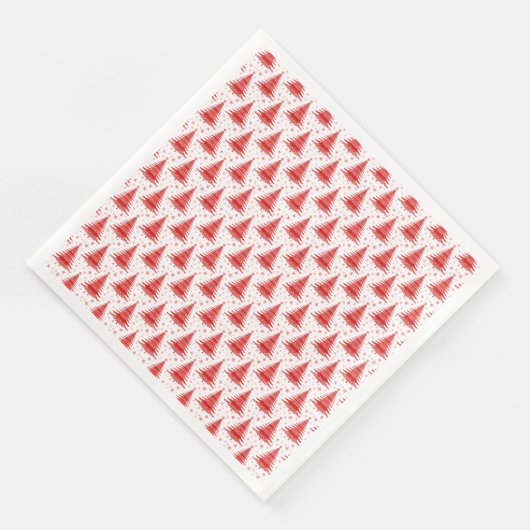 Weihnachtsbaum Red Pattern Design Serviette (Ecke)