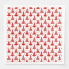 Weihnachtsbaum Red Pattern Design Serviette