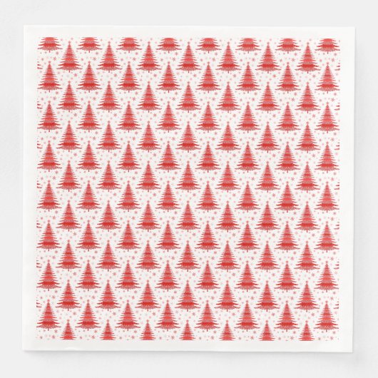 Weihnachtsbaum Red Pattern Design Serviette (Vorderseite)