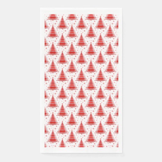 Weihnachtsbaum Red Pattern Design Serviette (Vorderseite)