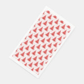 Weihnachtsbaum Red Pattern Design Serviette (Ecke)