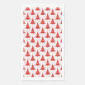 Weihnachtsbaum Red Pattern Design Serviette (Vorderseite)