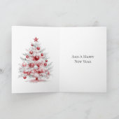 Weihnachtsbaum Red Peppermint Weihnachtsbaum Karte (Innenseite)