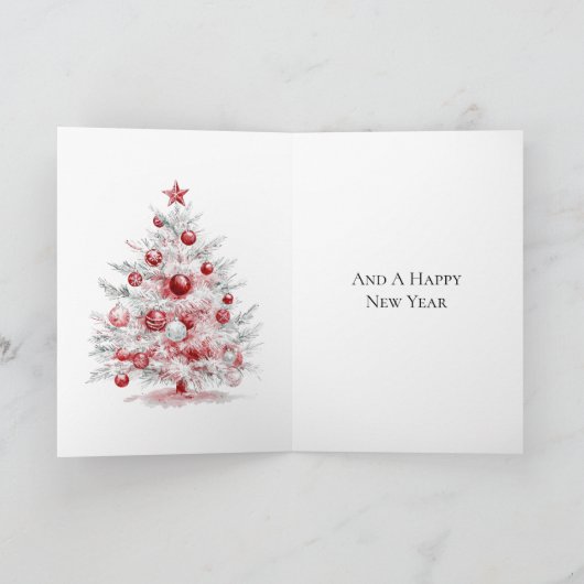 Weihnachtsbaum Red Peppermint Weihnachtsbaum Karte (Innenseite)