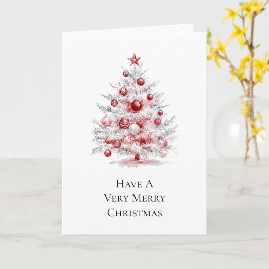 Weihnachtsbaum Red Peppermint Weihnachtsbaum Karte (Gelbe Blume)