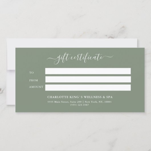 Weihnachtsbaum Red Pink Green Geschenkgutschein (Rückseite)