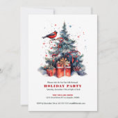 Weihnachtsbaum Red Robin Holiday Einladung (Vorderseite)