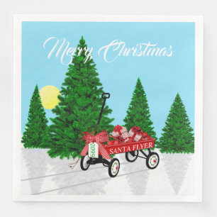 Weihnachtsbaum Red Wagon Party Paper Napkins Serviette