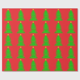 Weihnachtsbaum Red Wrapping Paper Geschenkpapier