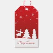 Weihnachtsbaum Reindeer Snowman Geschenkanhänger (Vorderseite)