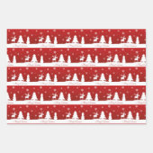 Weihnachtsbaum Reindeer Snowman Geschenkpapier Set (Vorderseite 2)