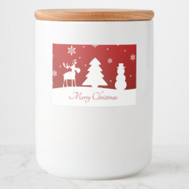 Weihnachtsbaum Reindeer Snowman Lebensmitteletikett