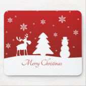 Weihnachtsbaum Reindeer Snowman Mousepad (Vorne)