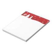 Weihnachtsbaum Reindeer Snowman Notizblock (Rotiert)