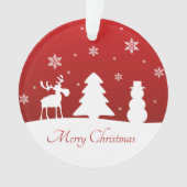 Weihnachtsbaum Reindeer Snowman Ornament (Vorderseite)