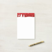 Weihnachtsbaum Reindeer Snowman Post-it Klebezettel (Auf Schreibtisch)