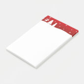 Weihnachtsbaum Reindeer Snowman Post-it Klebezettel (angewinkelt)