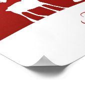 Weihnachtsbaum Reindeer Snowman Poster (Ecke)