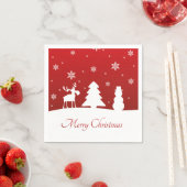 Weihnachtsbaum Reindeer Snowman Serviette (Beispiel)