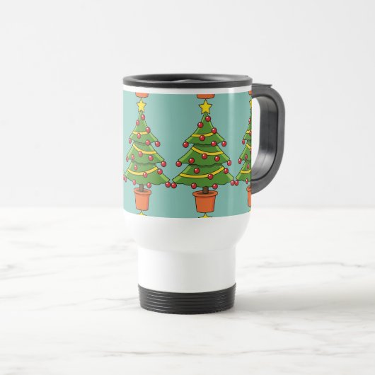 Weihnachtsbaum Reisebecher (VorderseiteRechts)