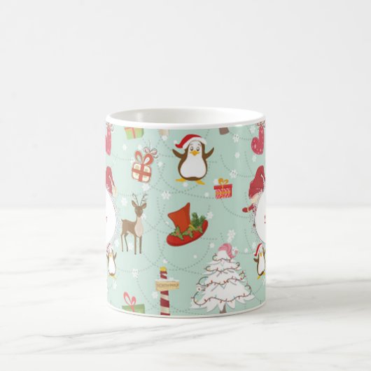 Weihnachtsbaum-Rentierelfen Kaffeetasse (Mittel)