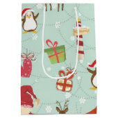 Weihnachtsbaum-Rentierelfen Mittlere Geschenktüte (Rückseite)