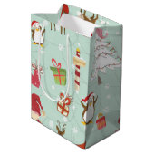 Weihnachtsbaum-Rentierelfen Mittlere Geschenktüte (Rückseite Schrägansicht)