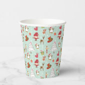 Weihnachtsbaum-Rentierelfen Pappbecher (Rechts)