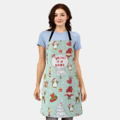 Weihnachtsbaum-Rentierelfen Schürze (Getragen)