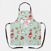 Weihnachtsbaum-Rentierelfen Schürze (Vorderseite)