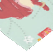 Weihnachtsbaum-Rentierelfen Tischdecke (Schrägansicht)