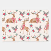 Weihnachtsbaum-Rentiergeschenk Geschenkpapier Set (Vorderseite 3)