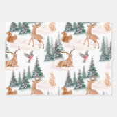 Weihnachtsbaum-Rentiergeschenk Geschenkpapier Set (Vorderseite)