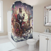 Weihnachtsbaum/Rentiersteampunkt Weihnachten/Winte Duschvorhang (Beispiel)