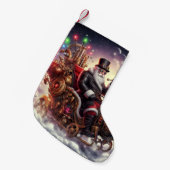 Weihnachtsbaum/Rentiersteampunkt Weihnachten/Winte Kleiner Weihnachtsstrumpf (Vorderansicht (hängend))