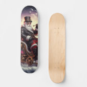 Weihnachtsbaum/Rentiersteampunkt Weihnachten/Winte Skateboard (Vorderseite)