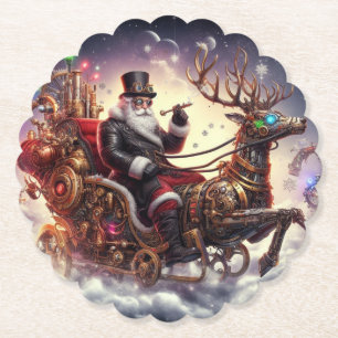 Weihnachtsbaum/Rentiersteampunkt Weihnachten/Winte Untersetzer