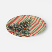 Weihnachtsbaum Retro 1940er-Zeitschrift Pappteller (Schrägansicht)