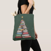 Weihnachtsbaum Retro Bücherwurm Bibliothek Tasche (Von Nahem)