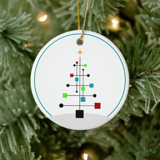 Weihnachtsbaum - Retro des Mitteljahrhunderts Keramik Ornament (Baum)