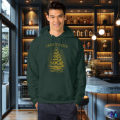 Weihnachtsbaum - Retro Halftone Gold Hoodie
