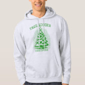 Weihnachtsbaum - Retro Halftone Pine Green Hoodie (Vorderseite)