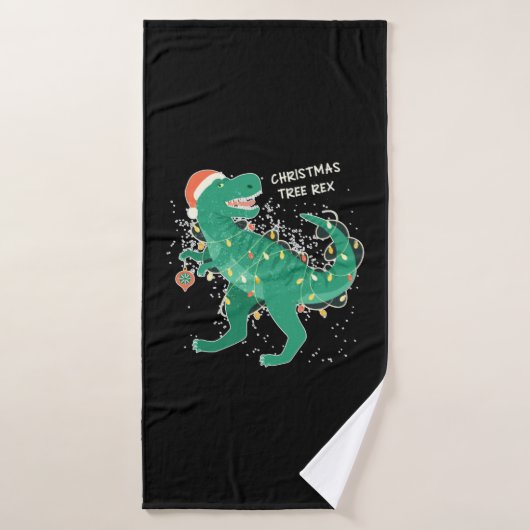 Weihnachtsbaum-Rex Badehandtuch (Badehandtuch)