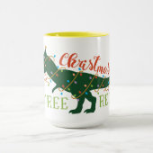 Weihnachtsbaum Rex Niedlich dekoriert Dinosaurier Tasse (Zentrum)