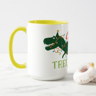 Weihnachtsbaum Rex Niedlich dekoriert Dinosaurier Tasse