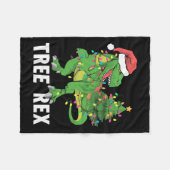 Weihnachtsbaum Rex Xmas Trex Pajamas Männer Fleecedecke (Vorderseite (Horizontal))
