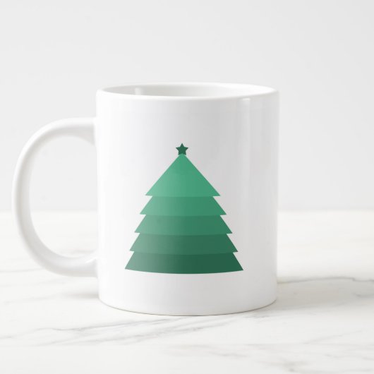 Weihnachtsbaum Riesenkaffee-Tasse Jumbo-Tasse (Links)