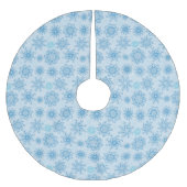 Weihnachtsbaum Rock-Blue Schneeflocken Polyester Weihnachtsbaumdecke (Vorderseite)